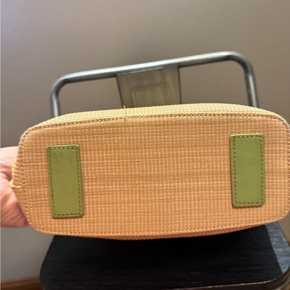 Preston & York Tan and Green Tote with Bow - Picture 4 of 8